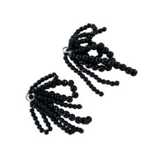 Handmade Double Layered Bowknot Charm Shoe Buckle-Black