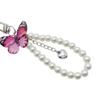 Modischer, mit Schmetterlingen geschmückter-Rosa