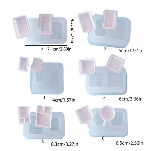 Moule alimentaire Miniature en Silicone, Mini plateau à-6 styles 1