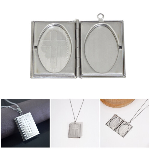 Fashionable Book Shaped Locket Pendant-Double sided pattern 2