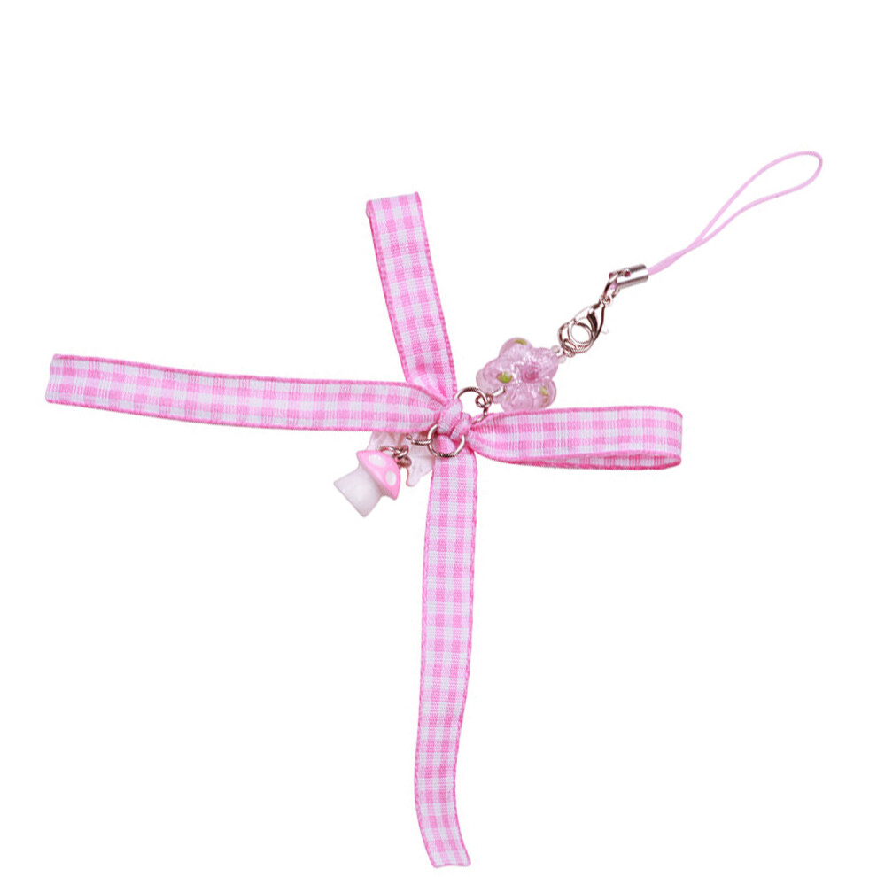 Cute Butterfly Flower Keyring Bowknot Pendant Keychain Pink 7732000838873