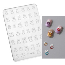 Moule en Silicone pour Nail Art, fleur, papillon 3D,-JT056