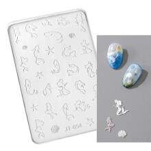 Silicone Nail Art Mold 3D Flower Stamping Nail Stencils-JT054