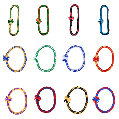 Collier de ruban de remise de diplôme unique, corde-bleu rouge 1