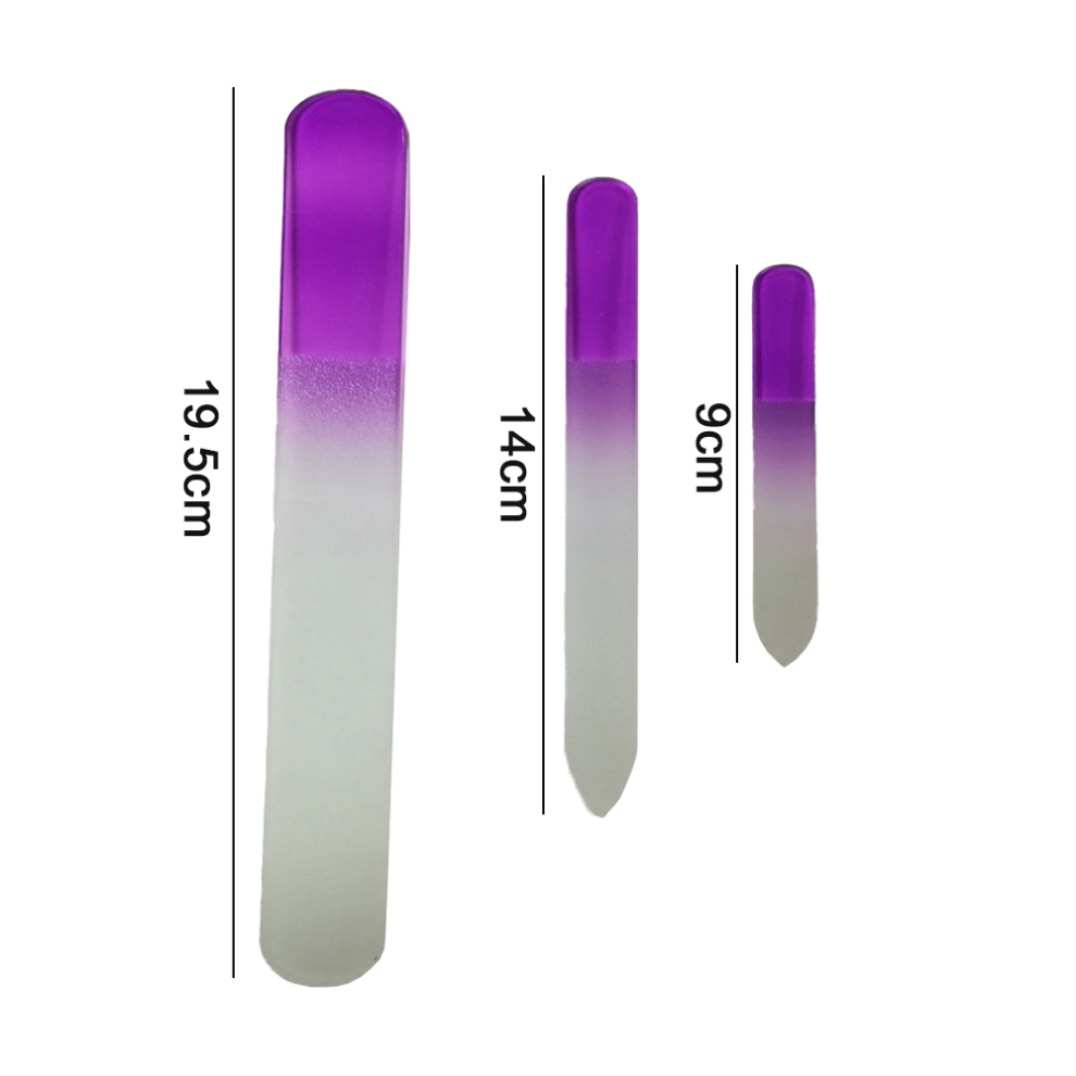 Professional Crystal Fingernail Files, Glass Nail File Set With Double Sided Surfaces For Safe And Gentle Manicure Care, Portable And Reusable Tools