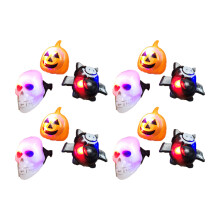 Leuchtende Halloween-Ringe, im Dunkeln leuchtende Leckereien (keine Süßigkeiten) für Kinder und Erwachsene, inklusive Kürbis-, Fledermaus- und