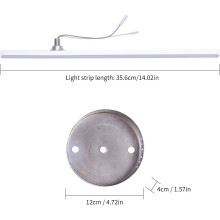 Dimmable LED Vanity Lights, Gloss Silver Finish for Bathroom Bedroom Hallway, Integrated LED with Energy Efficiency and Eye Protection