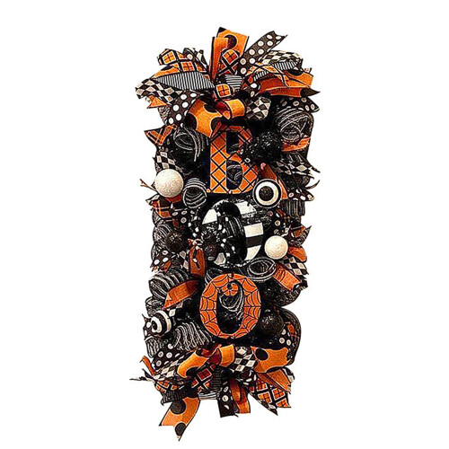 Στεφάνι από πλέγμα, στεφάνια πόρτας για το Halloween για εξωτερικές διακοσμήσεις,