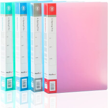 Pasta com argolas redondas para organização de documentos, pasta flexível com bolso interno para material escolar, diversas cores sortidas, design