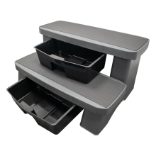 Happy Hot Tub Steps with Storage Drawers (Grey)