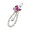 Porte-clés papillon Chic pour sac à main, décoration avec-Rose 1