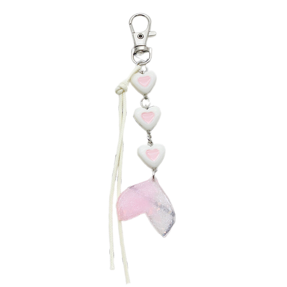 Unique Handmade Keychain Colorful Acrylic Keychain- White 7732000838934