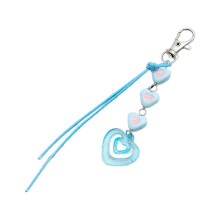 Cute Acrylic Keychain Heart/Flower/Fishtail Pendant-Blue