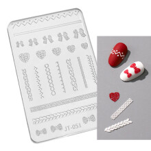 Moule à ongles en Silicone 3D, estampage de fleurs,-JT051