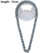 Décapsuleur en forme de chaîne de vélo, en acier inoxydable, au design unique, cadeau sur le thème du vélo pour les cyclistes lors d'occasions