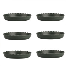 Versatile Set Plant Saucers, Space Saving Design - 6-Pack Green Saucers for Indoor Gardening, Suitable for Various Plant Sizes, Durable Saucers for an
