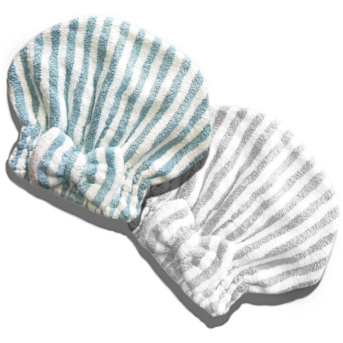 Toalha de cabelo superabsorvente e suave, secagem rápida para mulheres, prática e rápida com proteção de microfibra, macia e ultraleve para