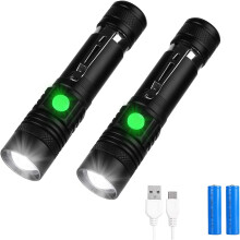Kompakt taktisk lommelygte, superklar LED med høj lumen, vandtæt IPX5, USB-genopladelige lommelygter, stærk magnetisk base, COB-sidelys,