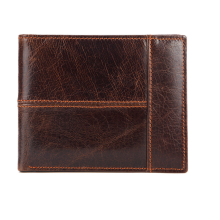 Men's Genuine Leather Bifold Wallet, Modern Security with RFID Blocking Technology, Suitable for Business & Leisure