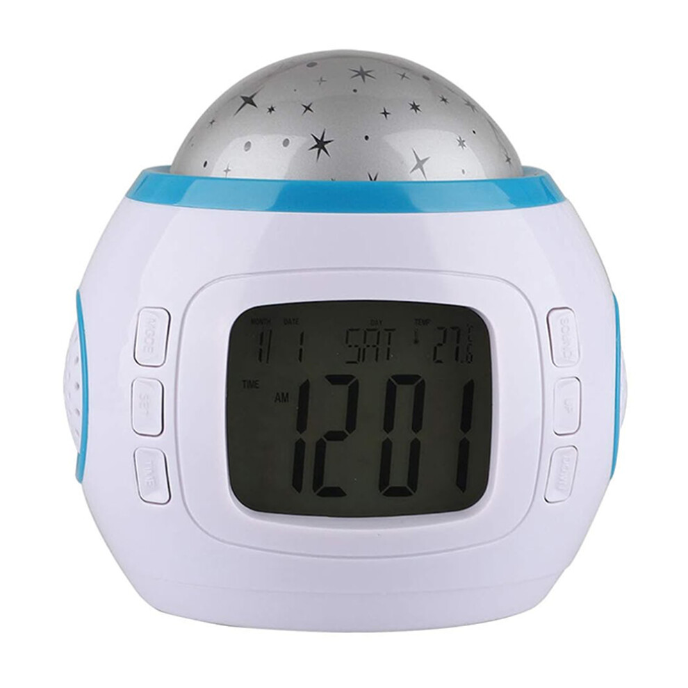 Time Traveler: Digital Alarm Clock for Kids, Perpetual Calendar Projection Clock with 12 and 24-Hour Format Conversion, Backlight Display for Easy
