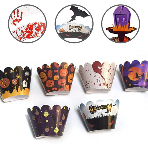 Διακοσμητικά για cupcakes για το Halloween, διακόσμηση τούρτας τρόμου με δημιουργικό 2