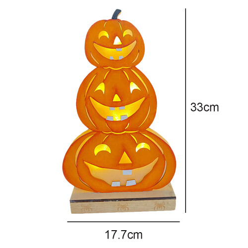 Ανθεκτικό μεταλλικό φανάρι Jack-O-Lantern, φωτιζόμενο LED για εξωτερικούς χώρους, με 1