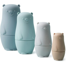 Bonecas Russas Empilháveis, Brinquedo Educativo Montessori, Bonecas de Silicone para Desenvolvimento Cognitivo em Bebês, Resistentes a Altas