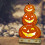Ανθεκτικό μεταλλικό φανάρι Jack-O-Lantern, φωτιζόμενο LED για εξωτερικούς χώρους, με 5