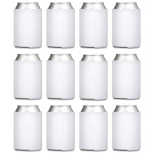 12Pcs Blank Beer Can Coolers, DIY Personalized Sublimation Sleeves for Weddings, Bachelorette Parties, Funny Party Favor