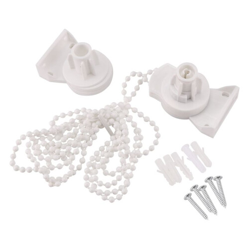 Roller Blind Fittings Kit, Roller Blinds Brackets with Beaded Chain, Curtain Roller Accessories for Windows Replacement