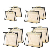 Beutel für Handtaschen, 8 StüCk, Transparent, für Kleine Bis Extra GroßE, Staubfreie Beutel Zur Aufbewahrung mit ReißVerschluss