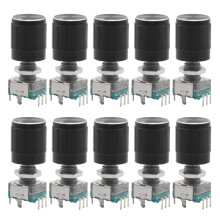 (7 Pin 20MM)10 PCS 360 Degree EC11 Rotary Encoder Code Digital Potentiometer with Caps