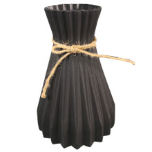 Plastic Vazen Europese Aimulatie-Keramische Bloemenvaas Bruiloft Home Decoraties Rotan-Achtige Onbreekbare Eenvoud, Zwart