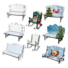 8 Piezas de DecoracióN de Silla de Playa en de SublimacióN, Adorno de Silla de Playa de SublimacióN de Doble Cara, Adornos de SublimacióN de
