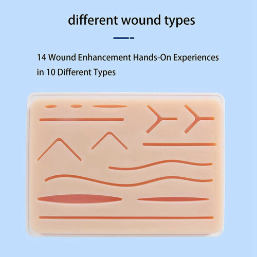 Upgraded Large 3-Layer Suture Pad with Wounds for Practicing Suturing - Not Easily Separate, Tear or Rip 1