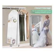 Borsa Porta Abiti Portatile da 70 Pollici Per Abito da Sposa con Borsa da Sposa Tote Bag da 8 Pollici Borse Per Abiti un Soffietto Per Abiti