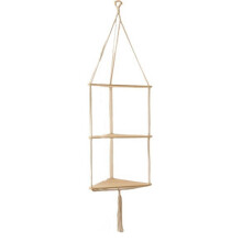 Mensola da Parete con Decorazione In Legno Nappa, Mensola da Parete In Tessuto, per Decorazioni per La Casa, Camera da Letto, Soggiorno, Supporto per
