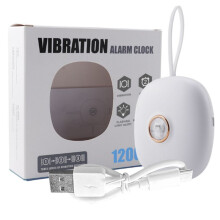 Reloj Despertador Vibratorio para Adolescentes Sordos y con Problemas de Audición Que Duermen Mucho, Funciona con Carga para Viajes o Uso Doméstico