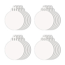 20 PCS Sublimation Christmas Ornaments Blanks Double Sided Heat Transfer Sublimation Memorial Christmas Ornament
