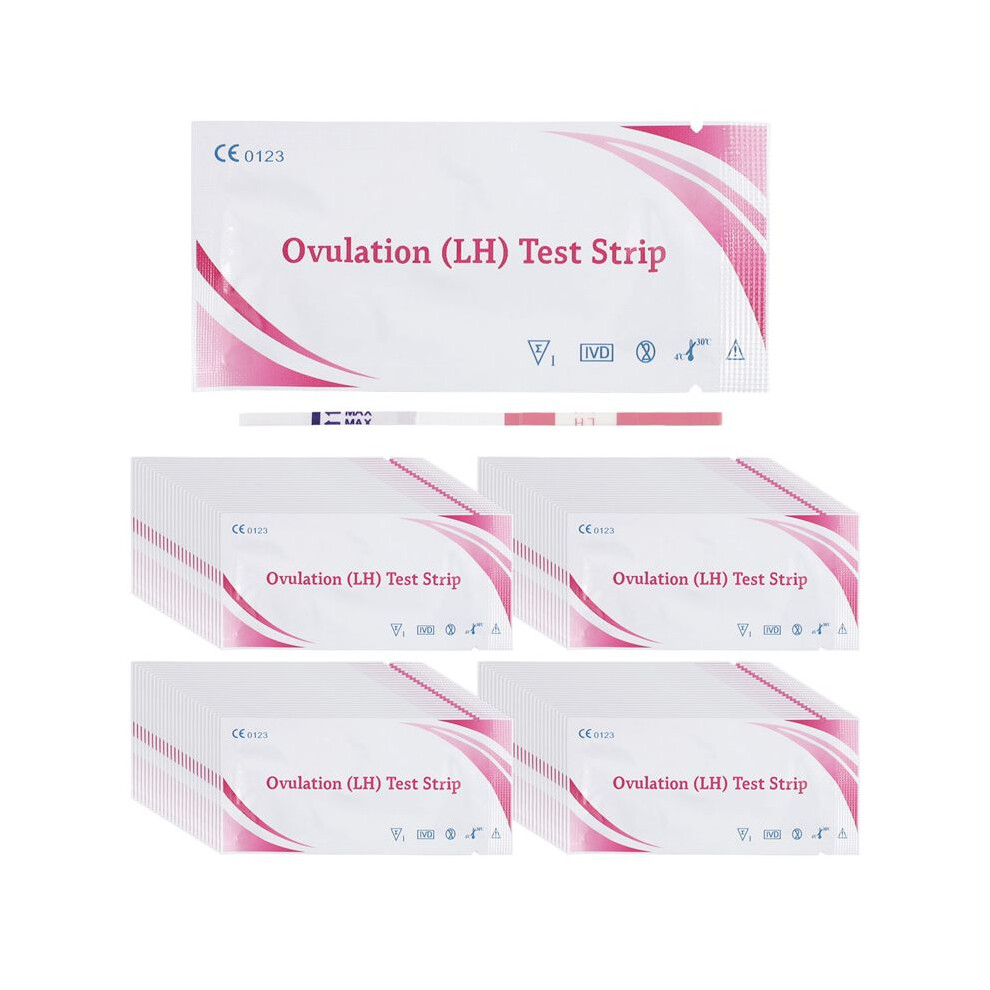 Exogio 100Pcs Lh Private Ovulation Test Strip Pregnancy Test Paper Urine Test Strip Predictor Fertility Ovulation Test Strip