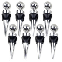 Weinverschluss, Flaschenverschluss - Weinsparer, Wiederverwendbare Weinkorken für Getränke, 8er-Pack Silikon-Weinverschluss für Geschenke, Bar