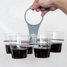 5pcs Foldable Rotating Portable Glass Coffee Cup Plastic Portable Cup Holder 6 Sticks Cup Lifter.