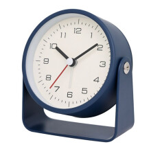 Small Metal Alarm Clock Quiet Desk Clock for Students for Room Desk Office Decoration B