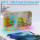 Projection Alarm Clock,7.4Inch LED Mirror Digital Clocks Large Display,+180Rotatable Projector,Night Light Gold 4