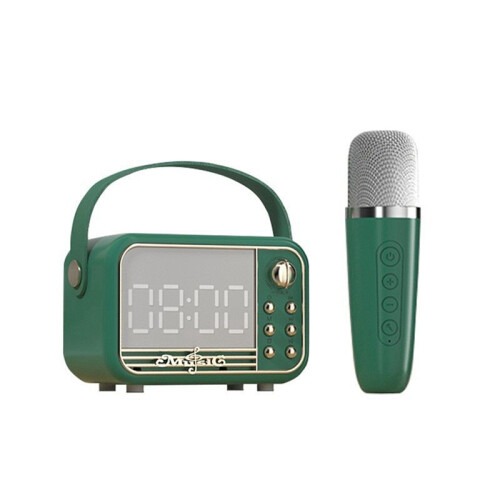 Speaker with Microphone Speaker Support TF Card U Disk AUX 3D Sound Diffusion Type Alarm Clock Speaker A