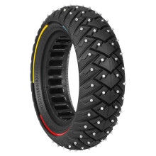 10x3/255x80(80/65-6) Pneu Tout-Terrain Solide à Motif D'Aile à Trois Couleurs avec Ceinture Antidérapante