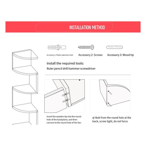 Corner Shelf Corner Punching-Free Corner Bookshelf Kitchen Triangle Cabinet Storage Rack 1