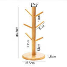 Coffee Cup Holder A Thicker Base Suitable for Countertops Cup Holder with 6 Hooks Black