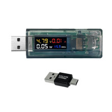 NMMiner Miner 117KH/S USB Chain ESP32 Crypto Miner med Adapter BTC Solo Lottery Miner Amperemeter USB-A Series Form Chain