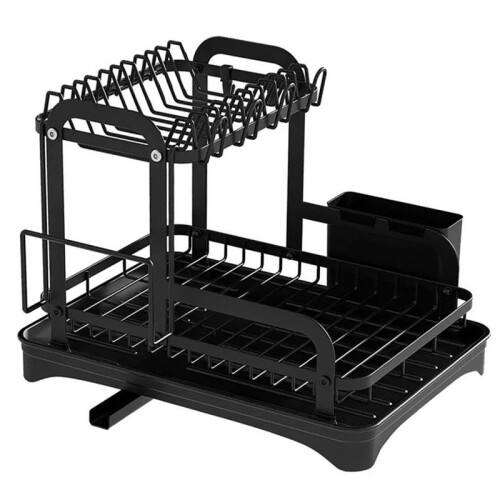 Dish Bowl Drainer Storage Rack Kitchen Dish Drying Rack with Drain Basket Countertop Dinnerware Organizer Drainboard